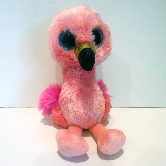 Ty Beanie Boos GILDA the Pink Flamingo Plush 6.25” with Tag - Picture 2 of 14